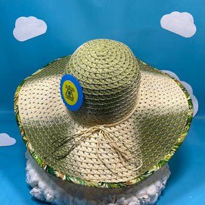 Plasma Beamz Upcycled Tie-Dyed Straw Sun Hat